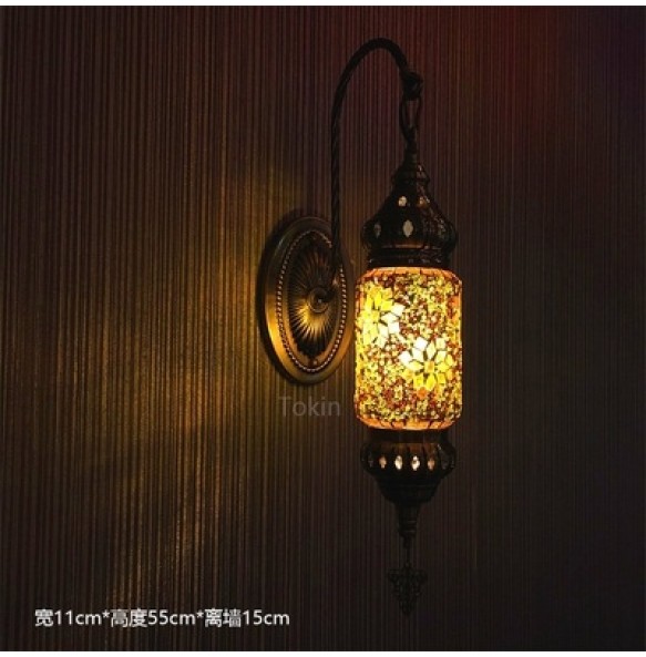 E14 Turkish Mosaic Wall Lamps Luminaria Applique Murale Intérieur Led Lampara Bedroom Living Room Balcony Aisle Decor Light