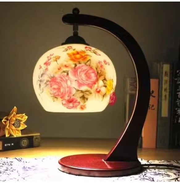 Chinese Vintage Ceramic Table Lamp Bedside Light Living Room Study Room Kids Room Retro Fashion Ceramic Table Lamp