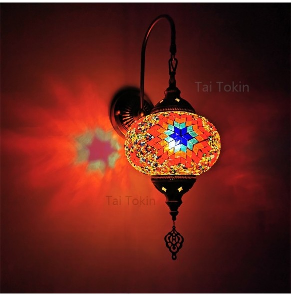 Turkish Mosaic Wall Lamps Handmade Luminaria Applique Murale Intérieur Led Lampara Bedroom Living Room Balcony Aisle Decor Light