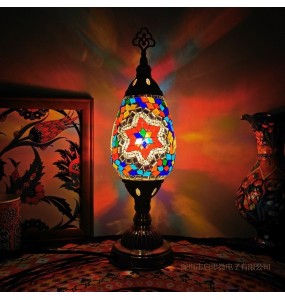 Turkish Table Lamp Vintage Art Deco Handcrafted Lamparas De Mesa Mosaic Glass Romantic Bed Light Lamparas Con  Night Lampe