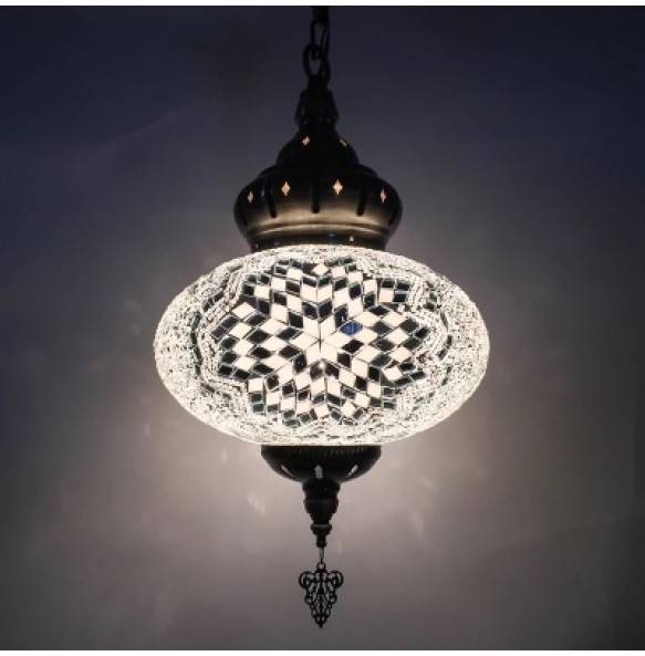 Dia 25cm New Style Turkey Ethnic Customs Handmade Lamp Romantic Cafe Restaurant Bar Tree Pendant Light Bar Mosaic Pendant Lamp