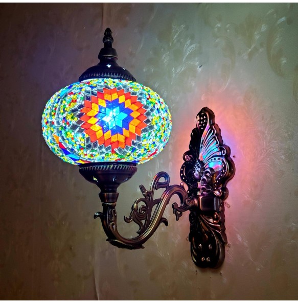 Big Size Turkish Mosaic Wall Lamps Luminaria Applique Murale Intérieur Led Lampara Bedroom Living Room Balcony Aisle Decor Light