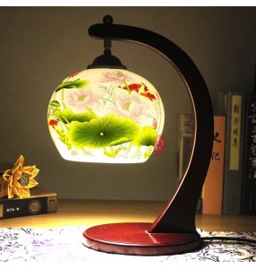 Chinese Vintage Ceramic Table Lamp Bedside Light Living Room Study Room Kids Room Retro Fashion Ceramic Table Lamp