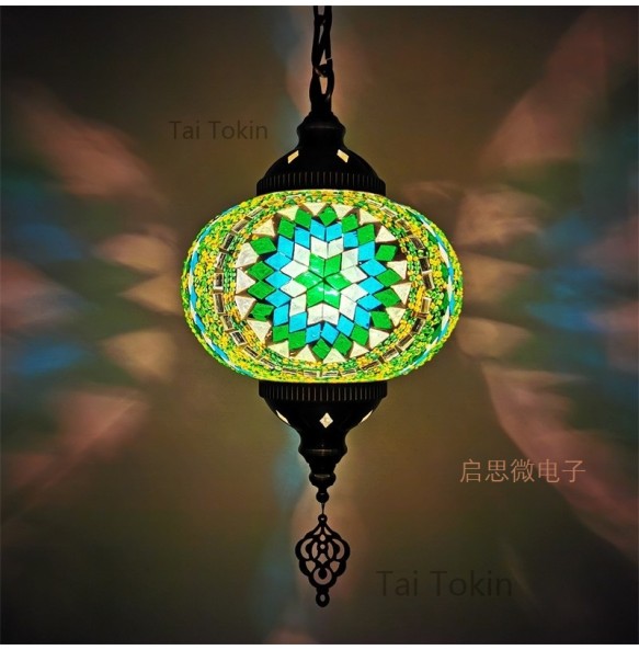 Newest style Turkish ethnic customs handmade Mosaic lamp romantic cafe restaurant bar tree Pendant light bar Pendant lamp