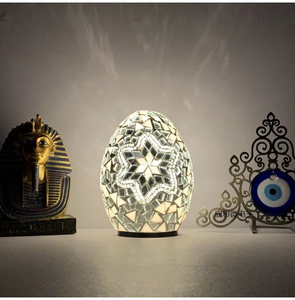 Egyptian egg night light bedroom study room living room decoration cafe bar hotel handmade table lamp Battery version