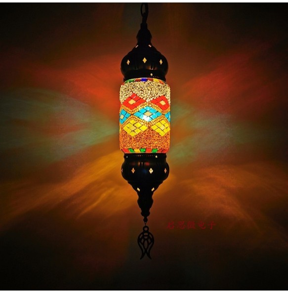 New Mosaic pendant Lamp vintage art deco Handcrafted lamparas de mesa mosaic Glass romantic  light lamparas con mosaicos