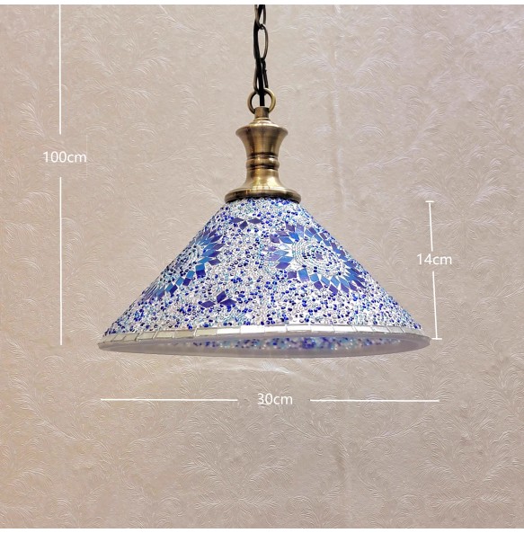 New Style Turkish Mosaic Pendant Lamp Vintage Art Deco Handcrafted Lamparas De Mesa Glass Romantic Light Lamparas Con Mosaicos