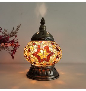 New Style E14 Hand-inlaid glass mosaic bedroom living room decorative Night Lamps of Mediterranean style Turkish Lamps