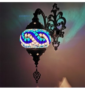 Newest Mediterranean style Art Deco Turkish Mosaic Wall Lamp Handcrafted mosaic Glass romantic wall light