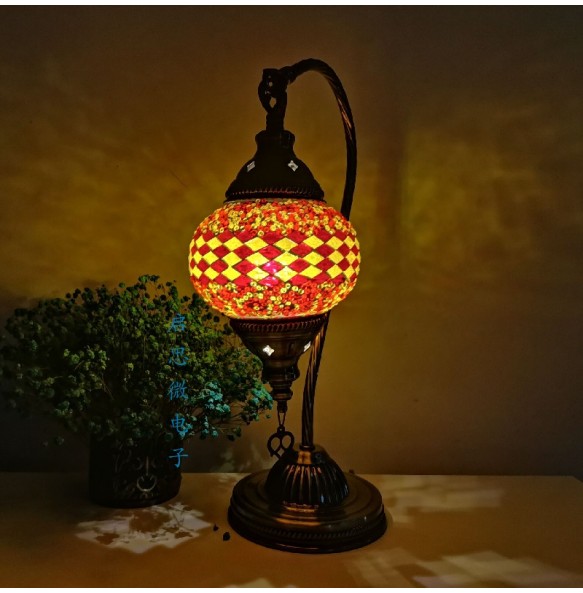 Turkish mosaic table Lamp vintage art deco Handcrafted lamparas de mesa  mosaic Glass romantic bed light lamparas con mosaicos