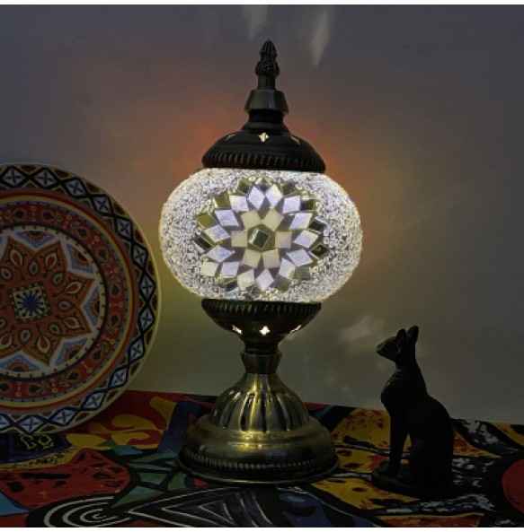 DIY Turkish Mosaic Light Material Package Handmade Table Lamp Design Lovers Parent-child Glass Night Lampara Birthday Gift