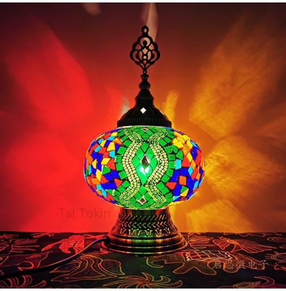 Turkish Led Table Light Bedroom Decoration Abajur Para Quarto Mosaic Glass Lampara De Noche Dormitorio Desk Lamp Nightlights