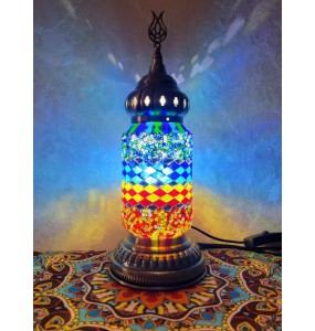 Turkish Mosaic Table Lamp Vintage Art Deco Handcrafted Lamparas De Mesa Mosaic Glass Bed Light Lamparas Con Mosaicos Night Light