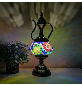 Newest E14 Hand-inlaid Glass Morocco Style Mosaic Light Bedroom Living Room Decorative Table Lamp Turkish Lampe