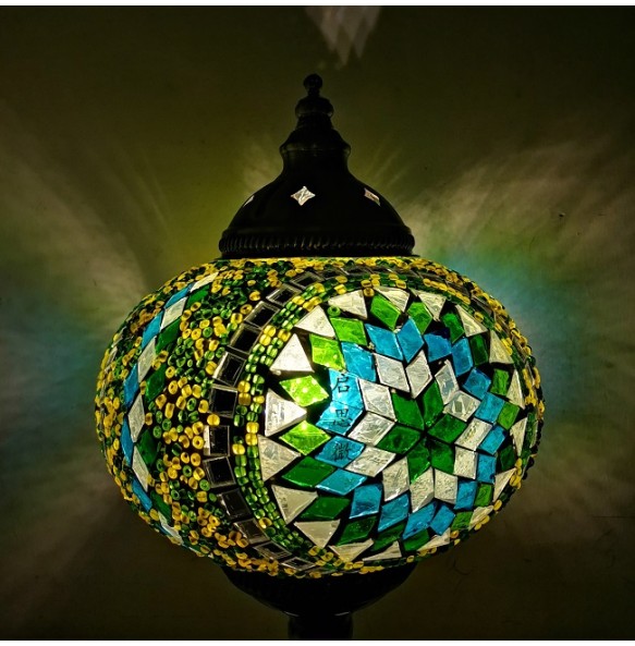 Turkish Mosaic Wall Lamp Handcrafted Glass Luminaria Led Wall Light Corridor Sofa Background Lighting Home Room Decor Lampe