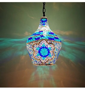 Turkish Mosaic Vase Pendant Lamp Ethnic Customs Handmade Lampe Romantic Cafe Restaurant Bar Tree Pendant Light Home Decro