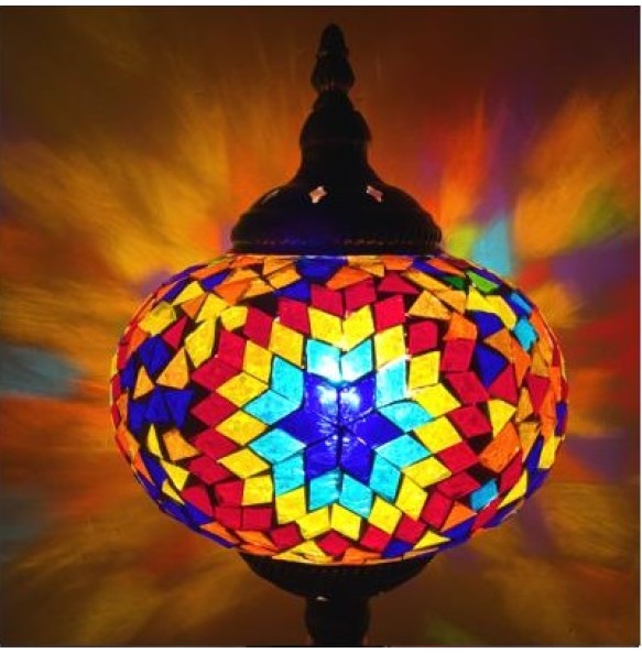 Turkish Mosaic Wall Lamp Handcrafted Glass Luminaria Led Wall Light Corridor Sofa Background Lighting Home Room Decor Lampe