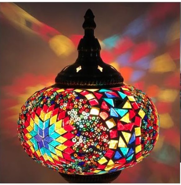 Turkish Mosaic Wall Lamp Handcrafted Glass Luminaria Led Wall Light Corridor Sofa Background Lighting Home Room Decor Lampe