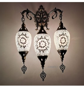 3 Heads Turkish Mosaic Wall Lamps Luminaria Applique Murale Intérieur Led Lampara Bedroom Living Room Balcony Aisle Decor Light