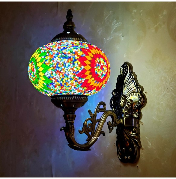 Big Size Turkish Mosaic Wall Lamps Luminaria Applique Murale Intérieur Led Lampara Bedroom Living Room Balcony Aisle Decor Light