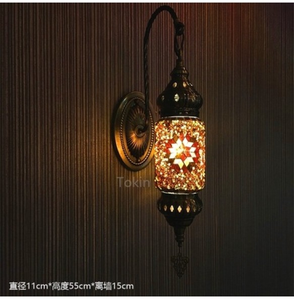 E14 Turkish Mosaic Wall Lamps Luminaria Applique Murale Intérieur Led Lampara Bedroom Living Room Balcony Aisle Decor Light