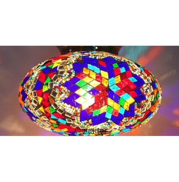 Big size New style Turkey Ethnic Customs Handmade Lamp Romantic Cafe Restaurant Bar Tree Pendant Light Bar Mosaic Pendant Light