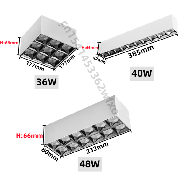 Dimmable downlight Square AC110V-220V LED sky light No main light anti-glare COB spot light grille light Indoor lighting bulb