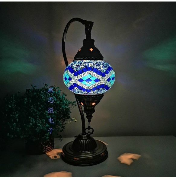 Turkish mosaic table Lamp vintage art deco Handcrafted lamparas de mesa  mosaic Glass romantic bed light lamparas con mosaicos