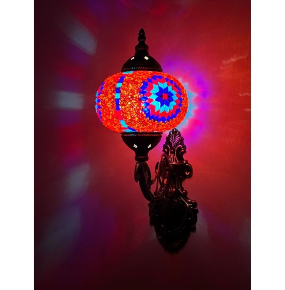 New Turkish Mosaic Wall Lamp Handcrafted Glass Luminaria Led Wall Light Corridor Sofa Background Lighting Home Room Decor Lampe