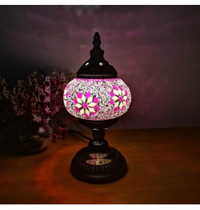 Newest style E14 Hand-inlaid glass mosaic bedroom living room decorative Table Lamps of Mediterranean style Turkish Lamps