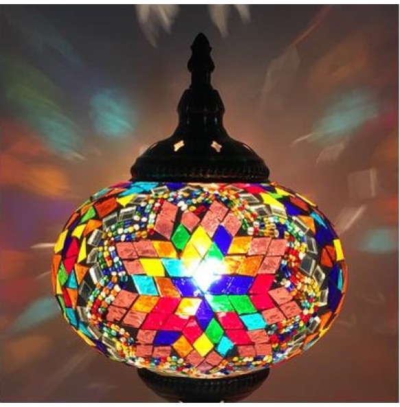 Turkish Mosaic Wall Lamp Handcrafted Glass Luminaria Led Wall Light Corridor Sofa Background Lighting Home Room Decor Lampe