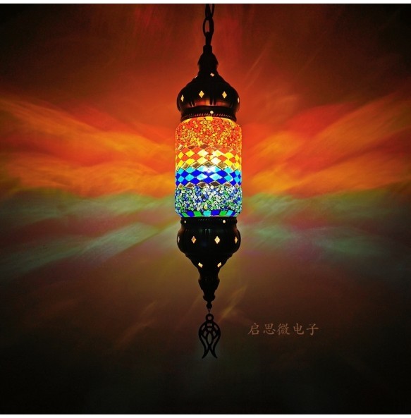 New Mosaic pendant Lamp vintage art deco Handcrafted lamparas de mesa mosaic Glass romantic  light lamparas con mosaicos