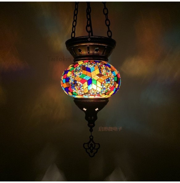 DIY Turkish Mosaic Light Material Package Handmade Pendant Lamp Home Decor Lustre Lamparas Colgantes Para Techo