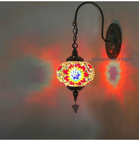 E14 Turkish Mosaic Wall Lamps Luminaria Applique Murale Intérieur Led Lampara Bedroom Living Room Balcony Aisle Decor Light