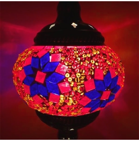 E14 Hand-inlaid Glass Mosaic Bedroom Living Room Decorative Table Lamps of Mediterranean Style Turkish Lamps