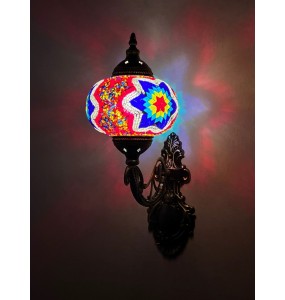 New Turkish Mosaic Wall Lamp Handcrafted Glass Luminaria Led Wall Light Corridor Sofa Background Lighting Home Room Decor Lampe