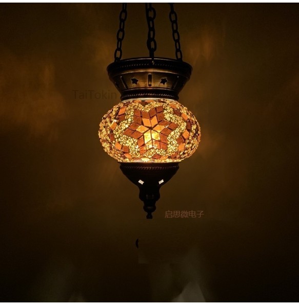 DIY Turkish Mosaic Light Material Package Handmade Pendant Lamp Home Decor Lustre Lamparas Colgantes Para Techo