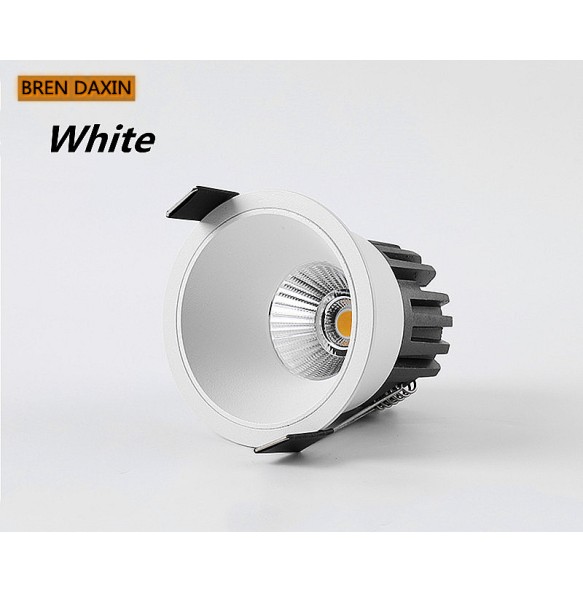 Dimable COB down light LED ceiling lamp AC220V LED anti-glare embedded Shoot light 9W 12W15W  lamp for living room hotel bedroom