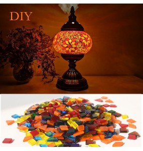 DIY Turkish Mosaic Light Material Package Handmade Table Lamp Design Lovers Parent-child Glass Night Lampara Birthday Gift