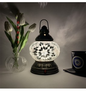 Rechargeable Turkish Mosaic Table Lamp Deco Handcrafted Lampe Abajur Para Quarto Bed Night Light Lampara De Noche Dormitorio