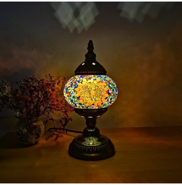 DIY Turkish Mosaic Light Material Package Handmade Table Lamp Design Lovers Parent-child Glass Night Lampara Birthday Gift