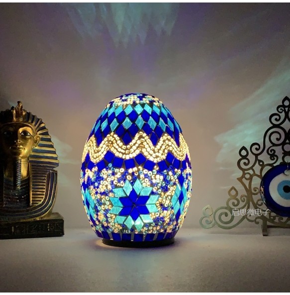 Egyptian egg night light bedroom study room living room decoration cafe bar hotel handmade table lamp Battery version