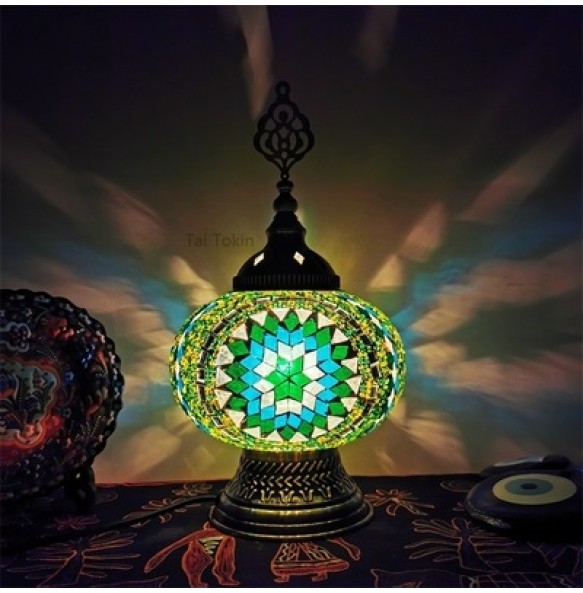 Turkish Led Table Light Bedroom Decoration Abajur Para Quarto Mosaic Glass Lampara De Noche Dormitorio Desk Lamp Nightlights