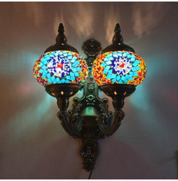 Turkey Ethnic Customs Handmade Lamp Romantic Cafe Restaurant Bar Wall light Bedroom Living Room Book Room  Wall Lights