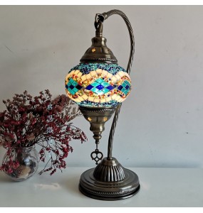 Turkish mosaic table Lamp vintage art deco Handcrafted lamparas de mesa  mosaic Glass romantic bed light lamparas con mosaicos