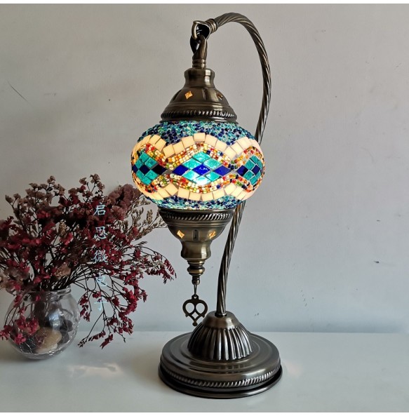 Turkish mosaic table Lamp vintage art deco Handcrafted lamparas de mesa  mosaic Glass romantic bed light lamparas con mosaicos