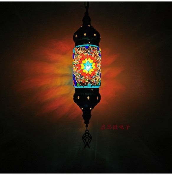 New Mosaic pendant Lamp vintage art deco Handcrafted lamparas de mesa mosaic Glass romantic  light lamparas con mosaicos