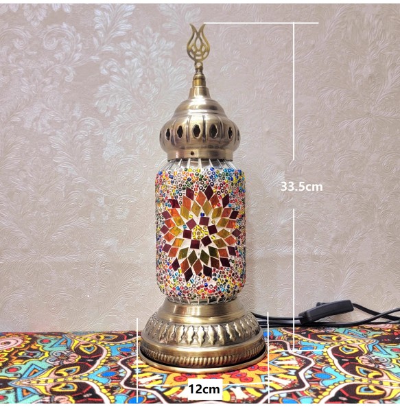 Turkish Mosaic Table Lamp Vintage Art Deco Handcrafted Lamparas De Mesa Mosaic Glass Bed Light Lamparas Con Mosaicos Night Light