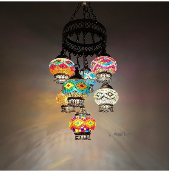 Newest Modern loft hanging Mosaic Pendant Lamp Fixtures E14  LED Pendant lights for Kitchen Restaurant Bar living room bedroom