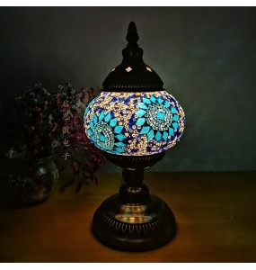 Newest style E14 Hand-inlaid glass mosaic bedroom living room decorative Table Lamps of Mediterranean style Turkish Lamps